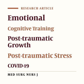The Effect of Cognitive-Emotional Training on Post-traumatic Stress and Growth in Discharged Patients with COVID-19