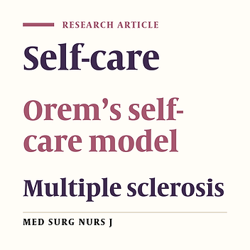 Effect of Orem-based self-care education program on disease-related problems in patients with multiple sclerosis: A clinical trial