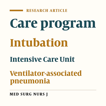 Impact of Care Program on Ventilator-Associated Pneumonia Incidence: A Clinical Trial