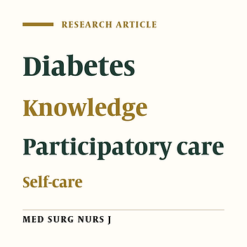 The Effect of Participatory Care Program on Self-Care Behaviors and Disease Awareness in Diabetic Patients