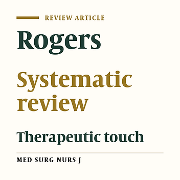 Therapeutic Touch efficacy: A Systematic Review