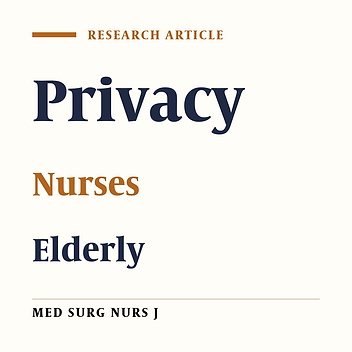 Respect for privacy by nurses from the perspective of the elderly hospitalized in internal and surgical wards