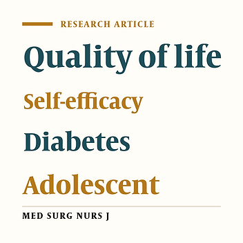 Prediction of the quality of life in the adolescents with diabetes based on self-efficacy