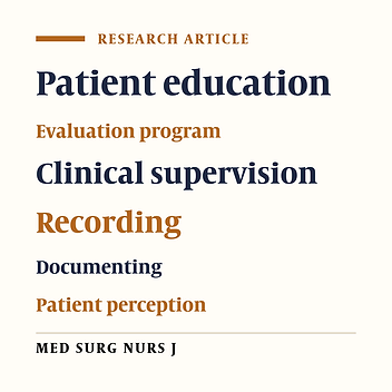 Evaluation of the process of patient education recording and its compliance with patient perception and satisfaction after the implementation of clinical supervision: An embedded evaluation