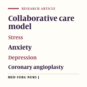 Investigating the effect of collaborative care on depression, anxiety, and stress of patients after coronary angioplasty