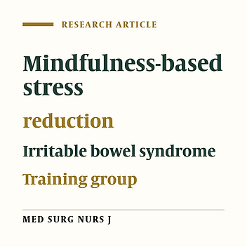 Effectiveness of group Mindfulness Based Stress Reduction consultation of severity of physical symptoms in women with irritable bowel syndrome