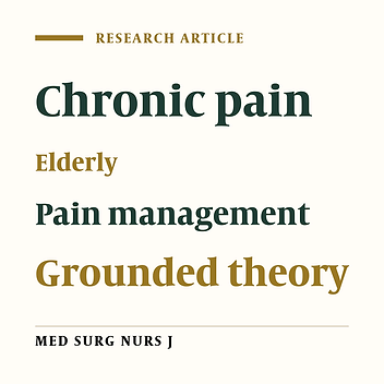Explaining of chronic pain management process in older people: A grounded theory Study