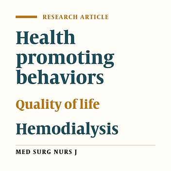 The effect of education of health promotion behaviors on quality of life in hemodialysis patients