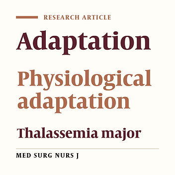 Effect of care plan based on Roy adaptation model on physiological adaptation in patients with thalassemia major