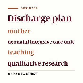 Preparations for Infants` Discharge from Neonatal Intensive Care Unit: A Content Analysis