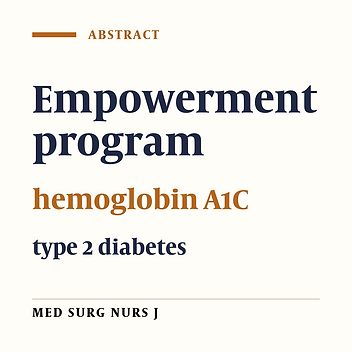 The effect of empowerment program on hemoglobin A1C in type 2 diabetes patients