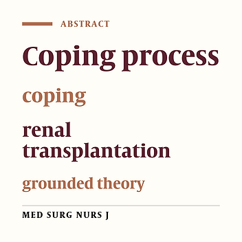 Coping process in renal transplant recipients: A grounded theory study