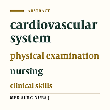Nurses' self-assessment of skills in the cardiovascular physical examination