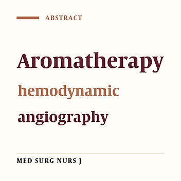 The impact of aromatherapy on hemodynamic condition of patients experiencing coronary angiography