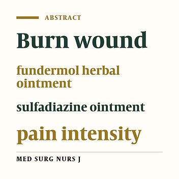 Comparing the effect of dressing with silver sulfadiazine 1% or fundermol herbal ointments on pain management in patients with second-degree burn