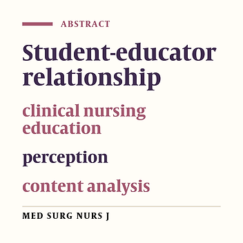 Student-educator relationship in clinical nursing education: Qualitative content analysis