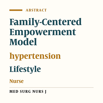 Effect of Family-Centered Empowerment Model on the life style of patients with hypertension