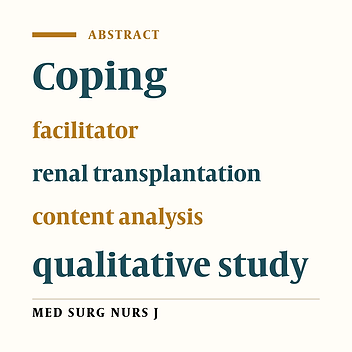 Facilitators of coping in renal transplant recipients: A qualitative study