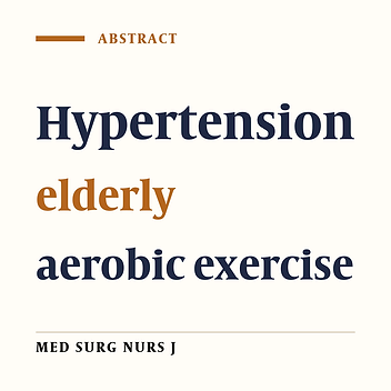 The effect of short-term aerobic exercise on the blood pressure in elderly clients with hypertension