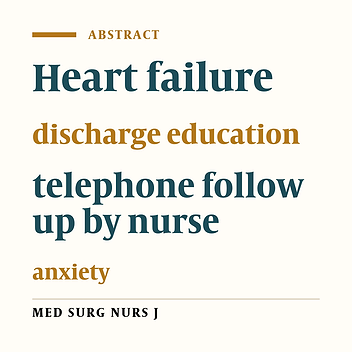Comparison of patient education and follow up by nurse on anxiety in heart failure patients