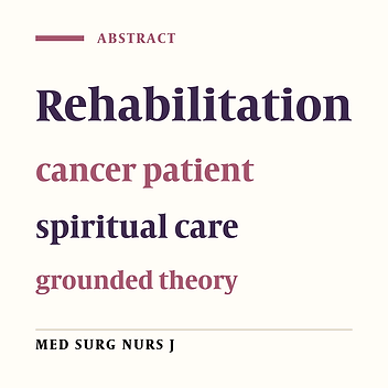Designing a model for spiritual care in rehabilitation of