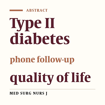 Effect of phone follow-up on quality of life in type II