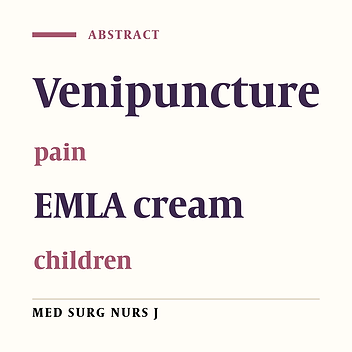The Effect of EMLA cream on pain of venipuncture in 6-12