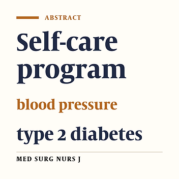 The effects of salf-care program on blood pressure of patients with diabetes