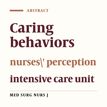Nurses' perception of caring behaviors in intensive care units in hospitals of Lorestan University of Medical Sciences, Iran