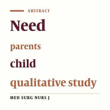 The needs of parents during child hospitalization: a qualitative study