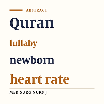 Comparison the effect of Quran and lullaby on heart rate changes of hospitalized neonates in Neonatal Intensive Care Unit