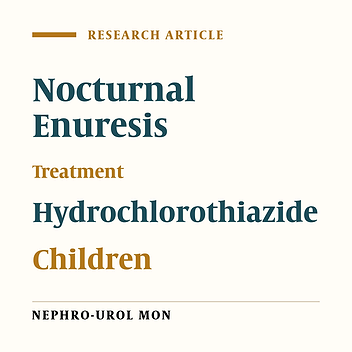 Therapeutic Efficacy of Hydrochlorothiazide in the Primary Monosymptomatic Nocturnal Enuresis of Children