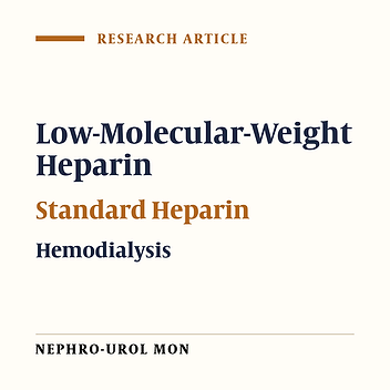 Comparison of Enoxaparin Sodium and Standard Heparin for Hemodialysis Anticoagulation