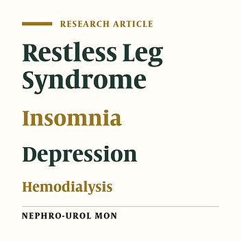 Restless Leg Syndrome, Insomnia, and Depression in Hemodialysis Patients: Three Sides of a Triangle?