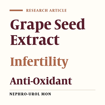 The Effect of Grape Seed Extract on Semen Oxidative Stress Markers in Men with Idiopathic Infertility: A Cross-Sectional Before-After Study