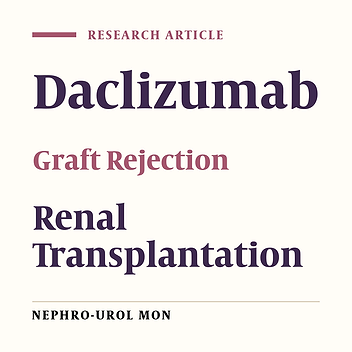 Efficacy of Anti-Interleukin-2 Receptor Antibody (Daclizumab) in Reducing the Incidence of Acute Rejection After Renal Transplantation