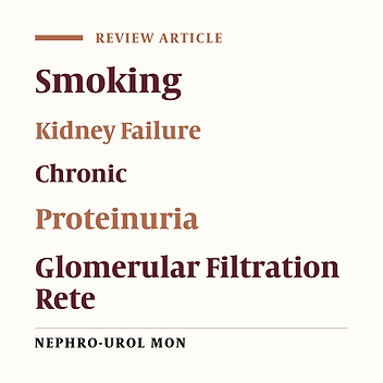 Smoking and Chronic Kidney Disease in Healthy Populations