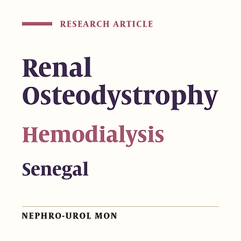 Mineral and Bone Disease in Black African Hemodialysis Patients: A Report From Senegal