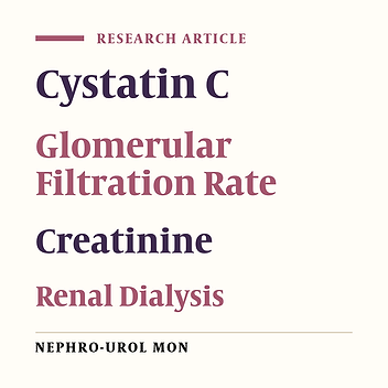 Relationship Between Serum Cystatin C and Creatinine or Dialysis Adequacy in Patients on Chronic Maintenance Hemodialysis