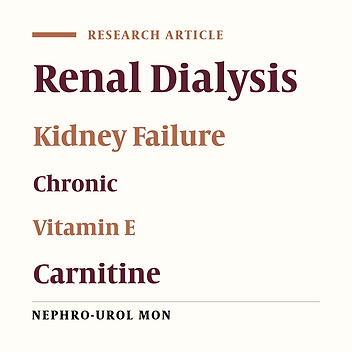 Comparison of Vitamin E and L-Carnitine, Separately or in Combination in Patients With Intradialytic Complications