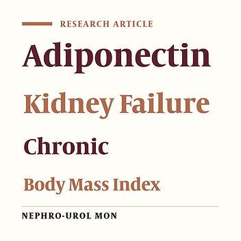 Relationship Between Plasma Adiponectin Level With Inflammatory and Metabolic Markers in Patients With Chronic Kidney Disease