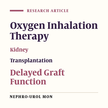 Does Living Donor Hyperoxia Have an Impact on Kidney Graft Function After Transplantation?
