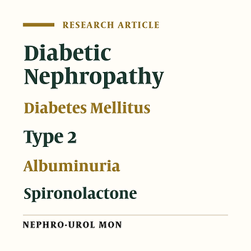 Effect of Spironolactone on Diabetic Nephropathy Compared to the Combination of Spironolactone and Losartan