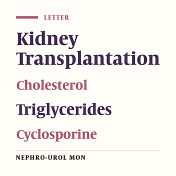 No Association Between Cyclosporine Levels and Dyslipidemia?