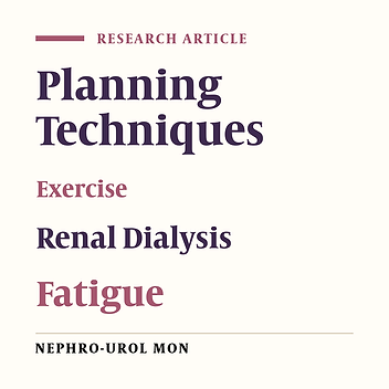 The Effect of the Physical and Mental Exercises During Hemodialysis on Fatigue: A Controlled Clinical Trial