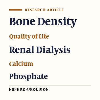 Bone Mineral Metabolism and Subsequent Hospitalization With Poor Quality of Life in Dialysis Patients