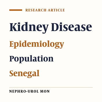 Prevalence of Chronic Kidney Disease and Associated Factors in Senegalese Populations: A Community-Based Study in Saint-Louis.