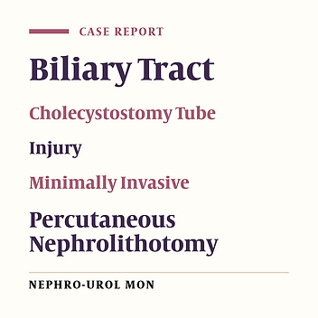 Minimally Invasive Management of Biliary Tract Injury Following Percutaneous Nephrolithotomy