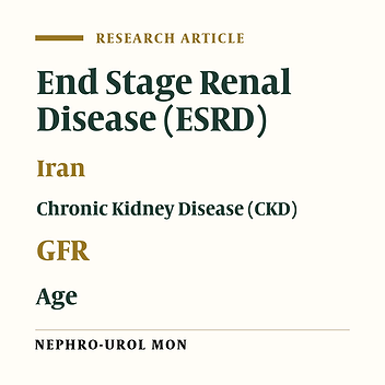Chronic Kidney Disease Progression in Elderly Iranian Patients: A Cohort Study