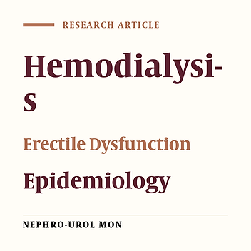 Erectile Dysfunction in Chronic Hemodialysis Patients in Dakar: a Cross-Sectional Study in 2012